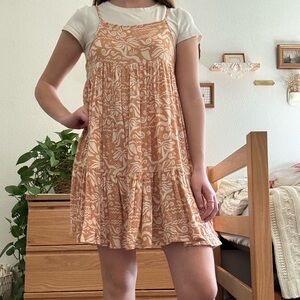 O'Neill Cream and Tan Mini Dress